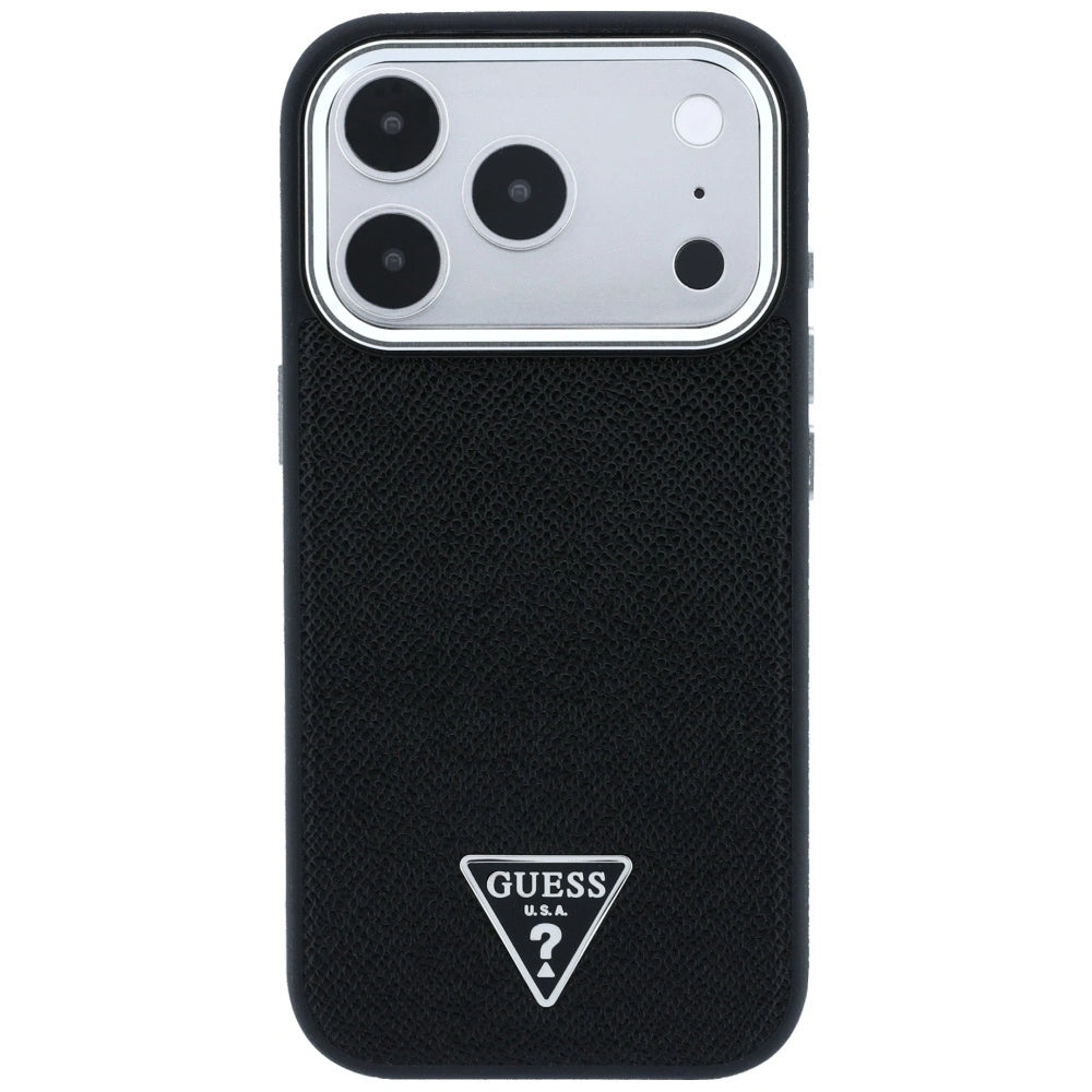 Etui Guess Grained Triangle na iPhone 17 Pro Max / 18 Pro Max - czarne – zdjęcie 3
