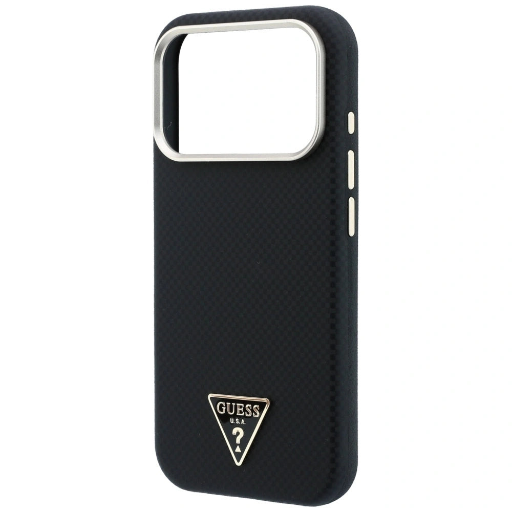 Etui Guess Kevlar Triangle Logo MagSafe na iPhone 17 Pro / 18 Pro - czarne – zdjęcie 6