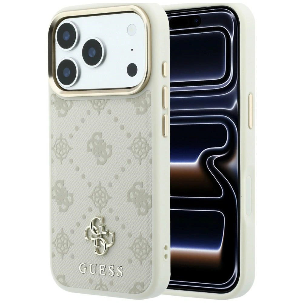 Etui Guess Peony 4G Small Logo na iPhone 17 Pro Max / 18 Pro Max - beżowe