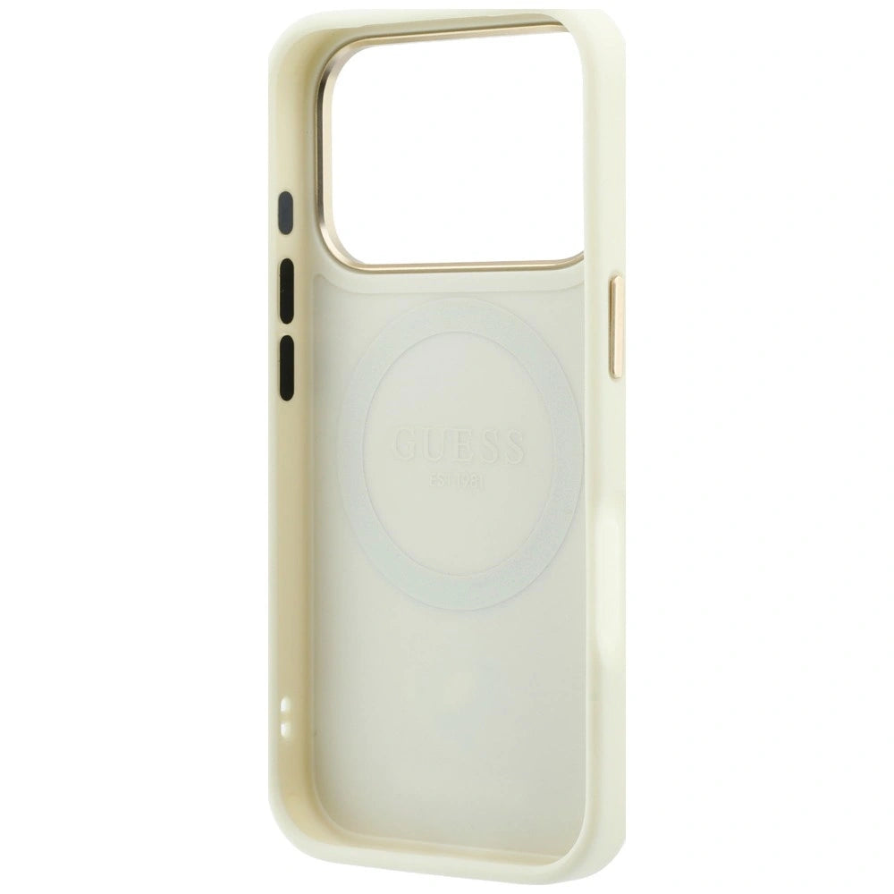 Etui Guess Peony 4G Small Logo na iPhone 17 Pro Max / 18 Pro Max - beżowe – zdjęcie 7