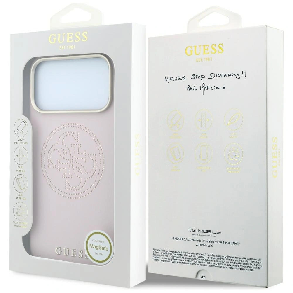 Etui Guess Perforated 4G Gold na iPhone 17 Pro Max / 18 Pro Max - różowe – zdjęcie 8