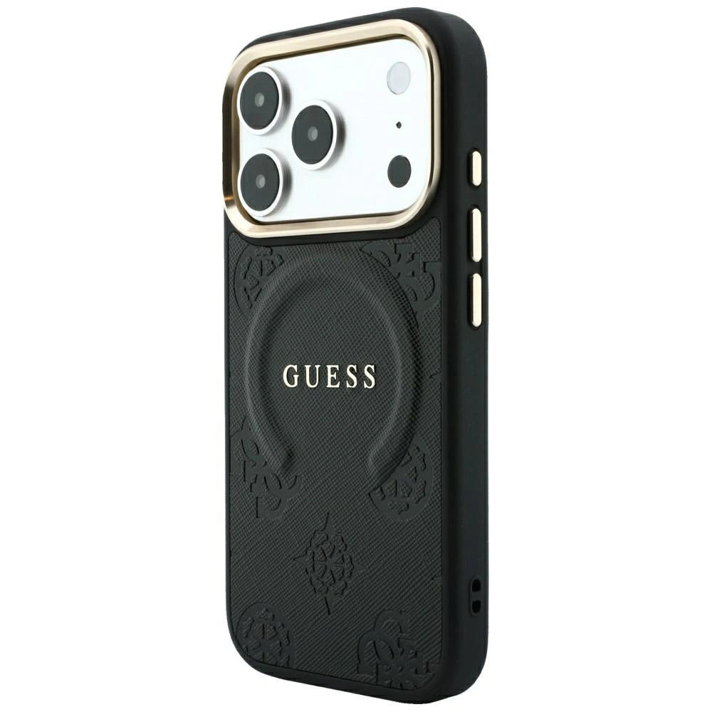 Etui Guess Saffiano Peony & na iPhone 17 Pro Max / 18 Pro Max - czarne – zdjęcie 2