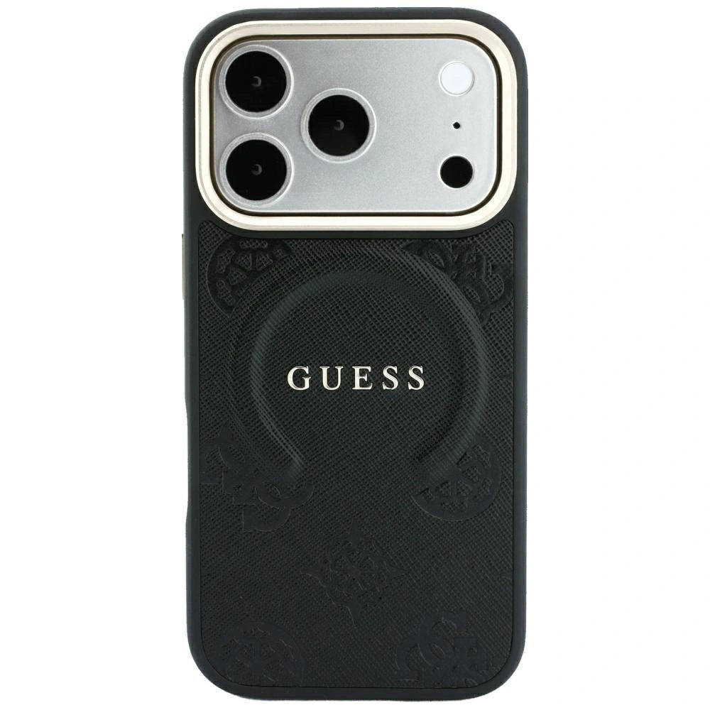 Etui Guess Saffiano Peony & na iPhone 17 Pro Max / 18 Pro Max - czarne – zdjęcie 3