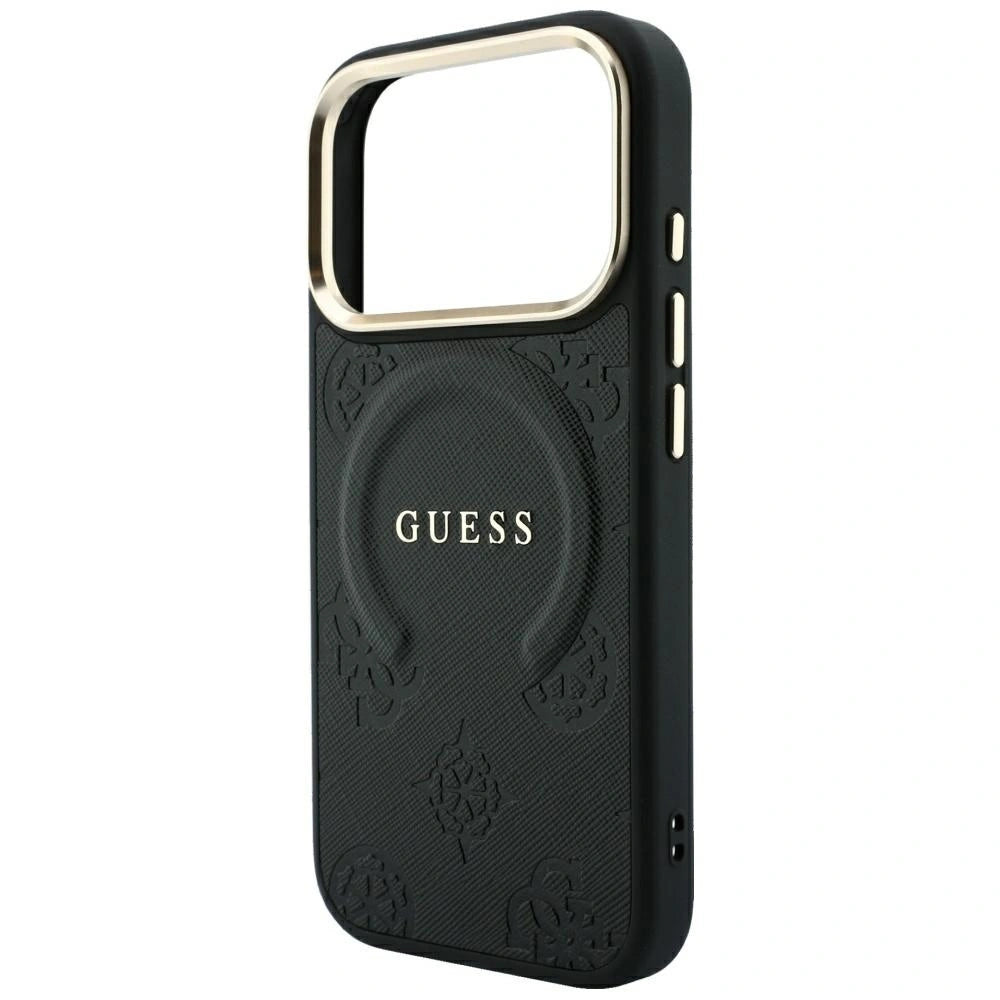 Etui Guess Saffiano Peony & na iPhone 17 Pro Max / 18 Pro Max - czarne – zdjęcie 6