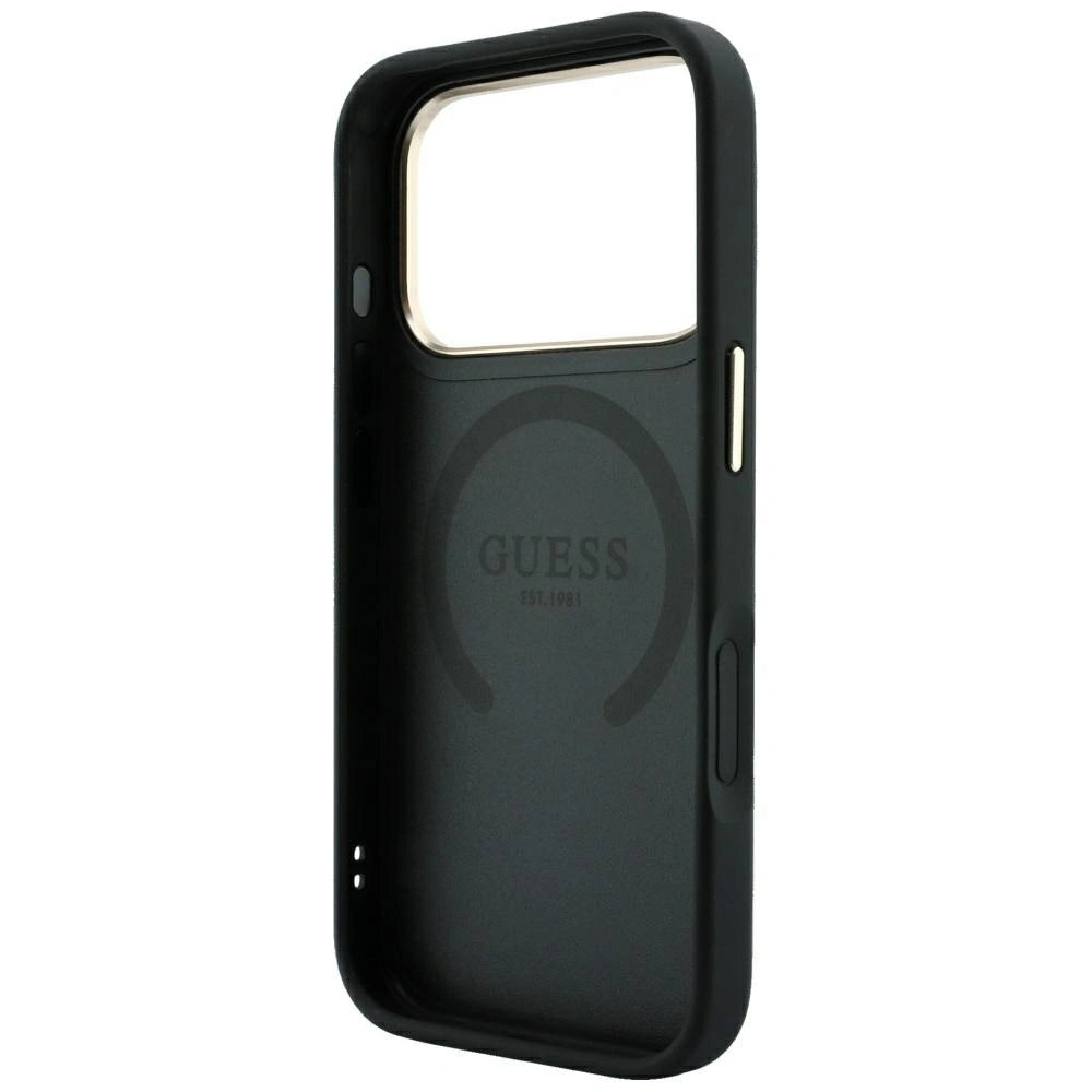 Etui Guess Saffiano Peony & na iPhone 17 Pro Max / 18 Pro Max - czarne – zdjęcie 7