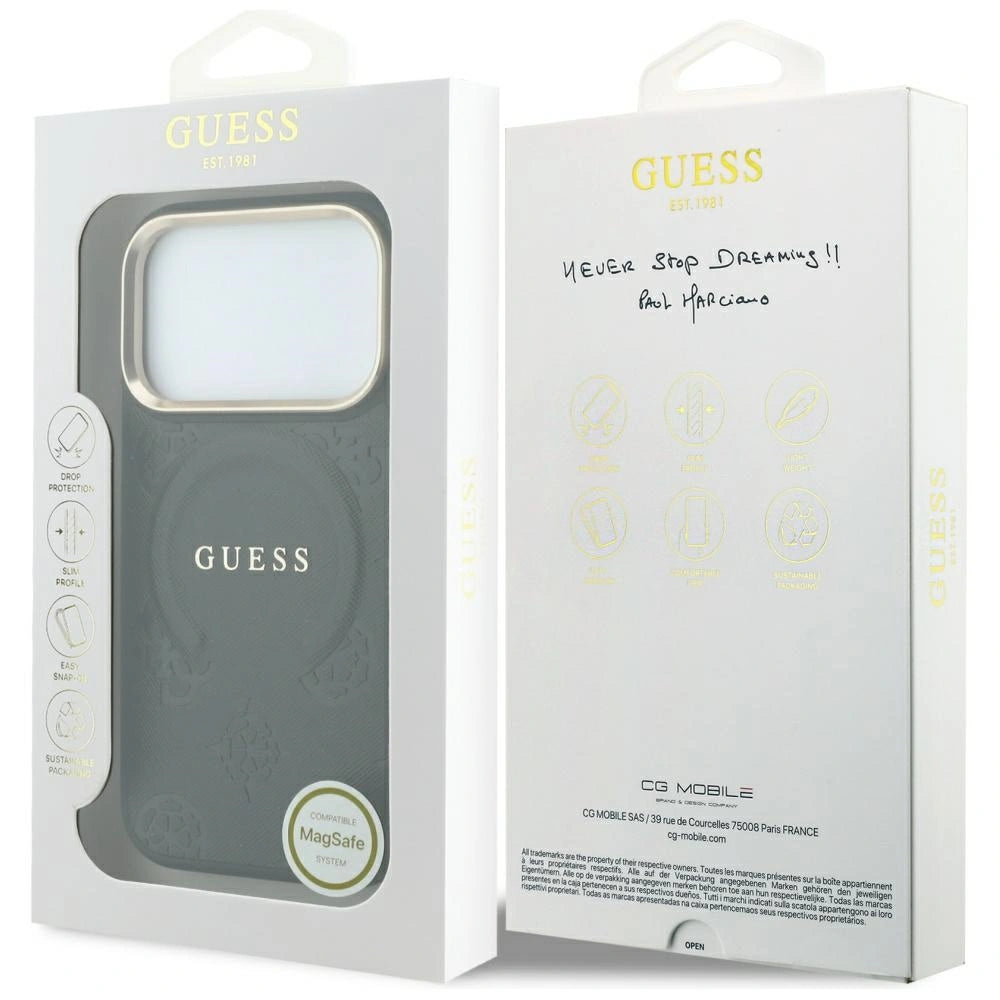 Etui Guess Saffiano Peony & na iPhone 17 Pro Max / 18 Pro Max - czarne – zdjęcie 8