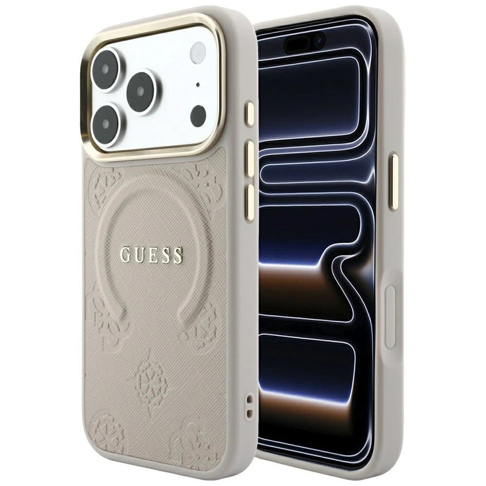 Etui Guess Saffiano Peony & na iPhone 17 Pro Max / 18 Pro Max - różowe