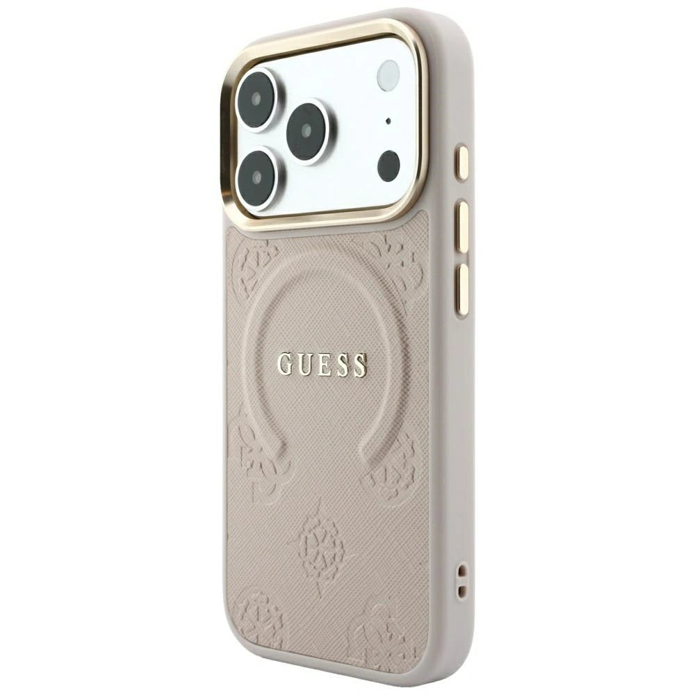 Etui Guess Saffiano Peony & na iPhone 17 Pro Max / 18 Pro Max - różowe – zdjęcie 2