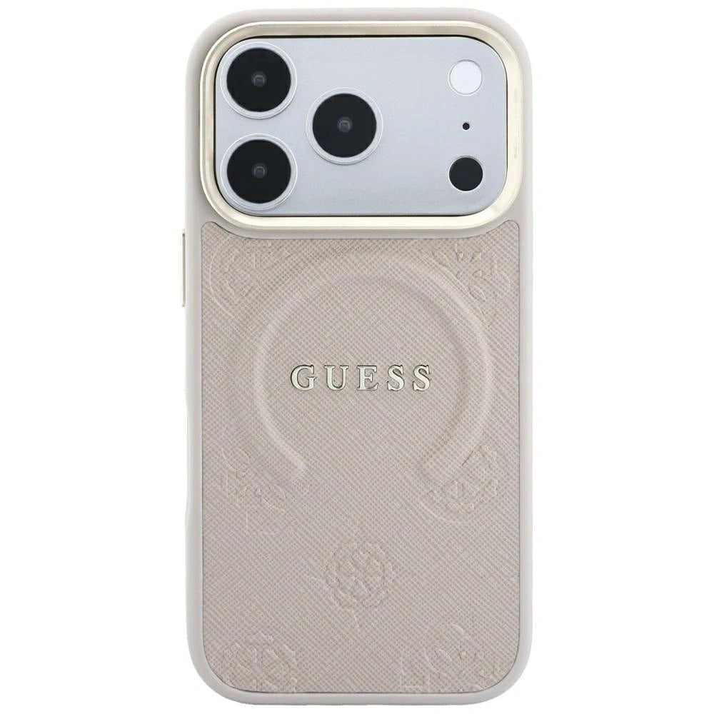 Etui Guess Saffiano Peony & na iPhone 17 Pro Max / 18 Pro Max - różowe – zdjęcie 3