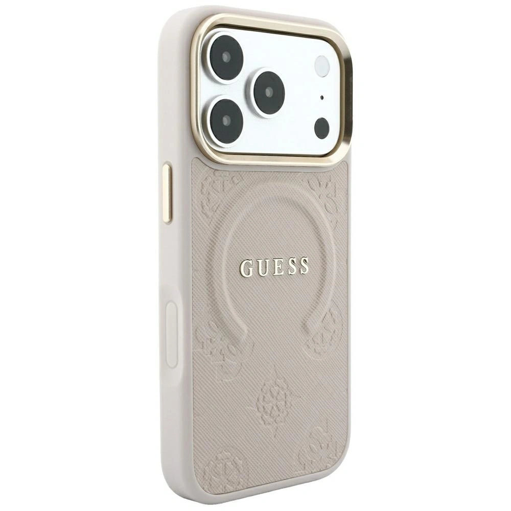 Etui Guess Saffiano Peony & na iPhone 17 Pro Max / 18 Pro Max - różowe – zdjęcie 4