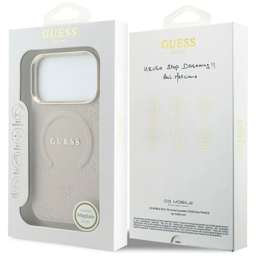 Etui Guess Saffiano Peony & na iPhone 17 Pro Max / 18 Pro Max - różowe – zdjęcie 8