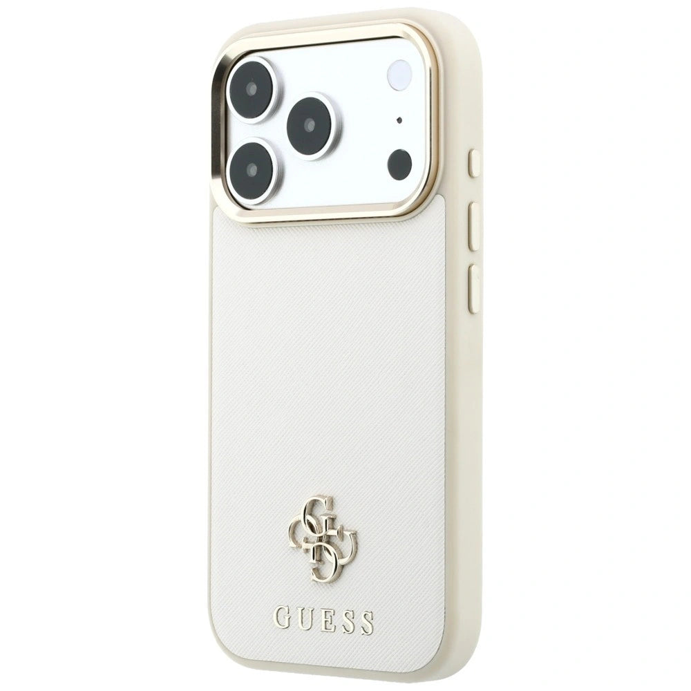 Etui Guess Saffiano Small 4G & na iPhone 17 Pro Max / 18 Pro Max - beżowe – zdjęcie 2