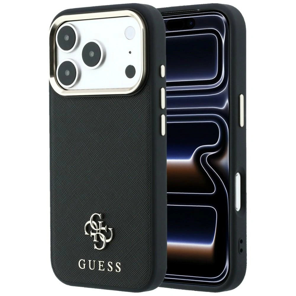Etui Guess Saffiano Small 4G & na iPhone 17 Pro Max / 18 Pro Max - czarne