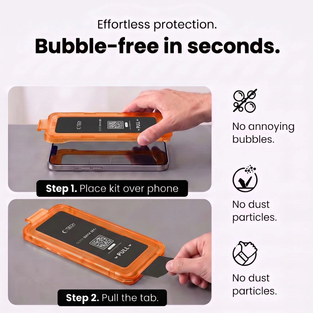 Szkło hartowane Tech-Protect Quick Set+ 2-Pack na iPhone 18 Pro / 17 Pro – zdjęcie 9