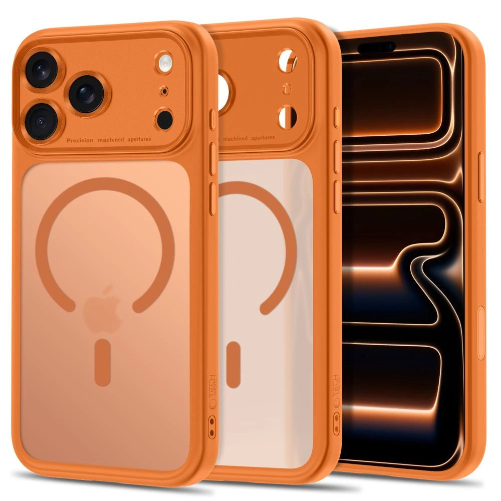 Etui Tech-Protect MagPeak na iPhone 18 Pro / 17 Pro - pomarańczowe matowe