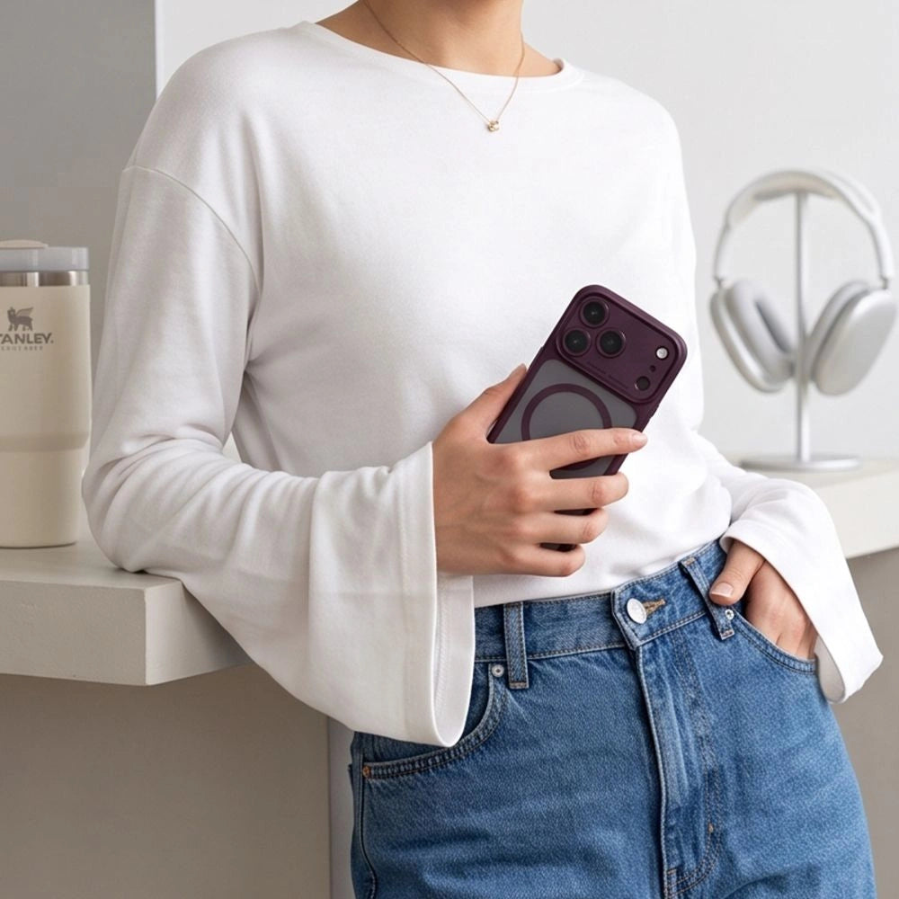 Etui Tech-Protect na iPhone 18 Pro Max / 17 Pro Max - dark cherry matowe – zdjęcie 8