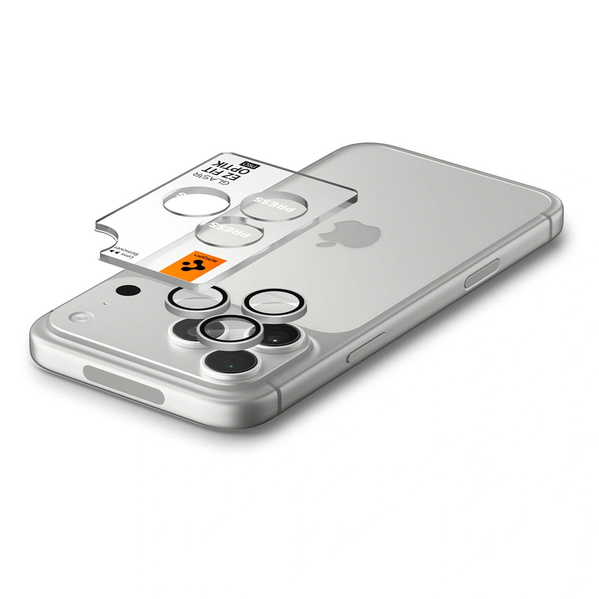 Szkło hartowane na aparat Spigen na iPhone 18 Pro / 18 Pro Max - srebrne – zdjęcie 4