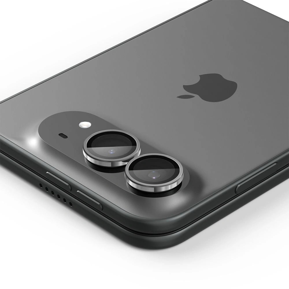 Szkło hartowane na aparat Spigen Optik Pro GLAS.TR EZ FIT 2-Pack na iPhone Duo - białe – zdjęcie 4