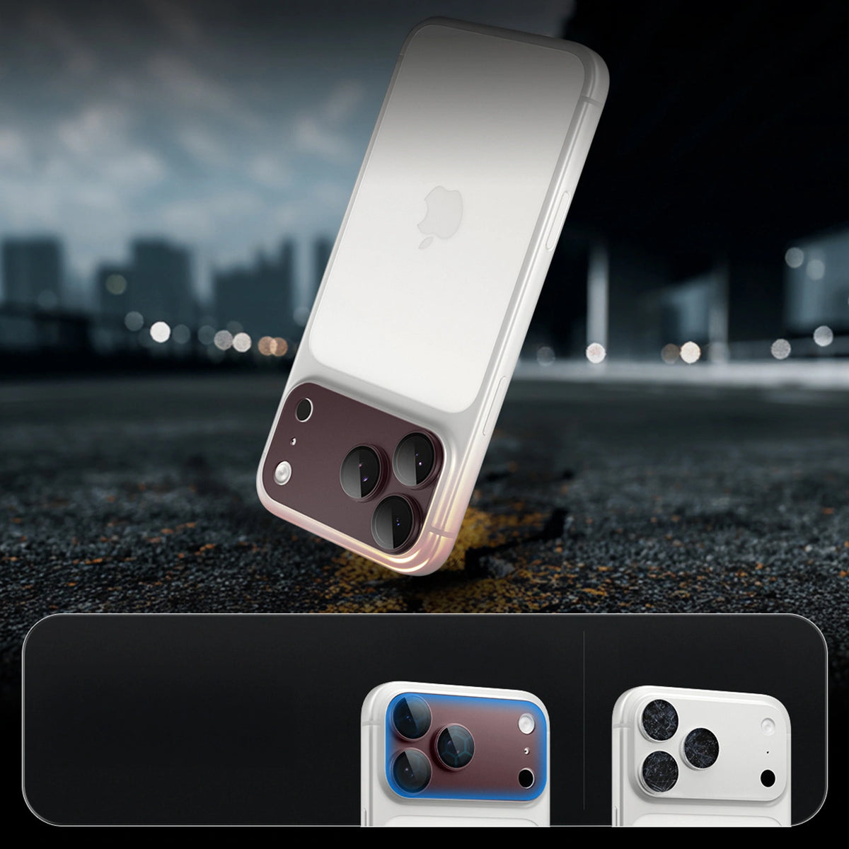Szkło hartowane na aparat Spigen Optik Pro na iPhone 18 Pro - dark cherry – zdjęcie 13