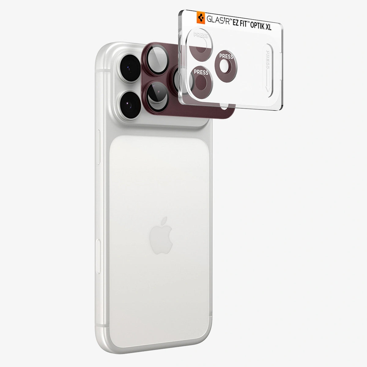 Szkło hartowane na aparat Spigen Optik na iPhone 18 Pro Max - dark cherry – zdjęcie 2