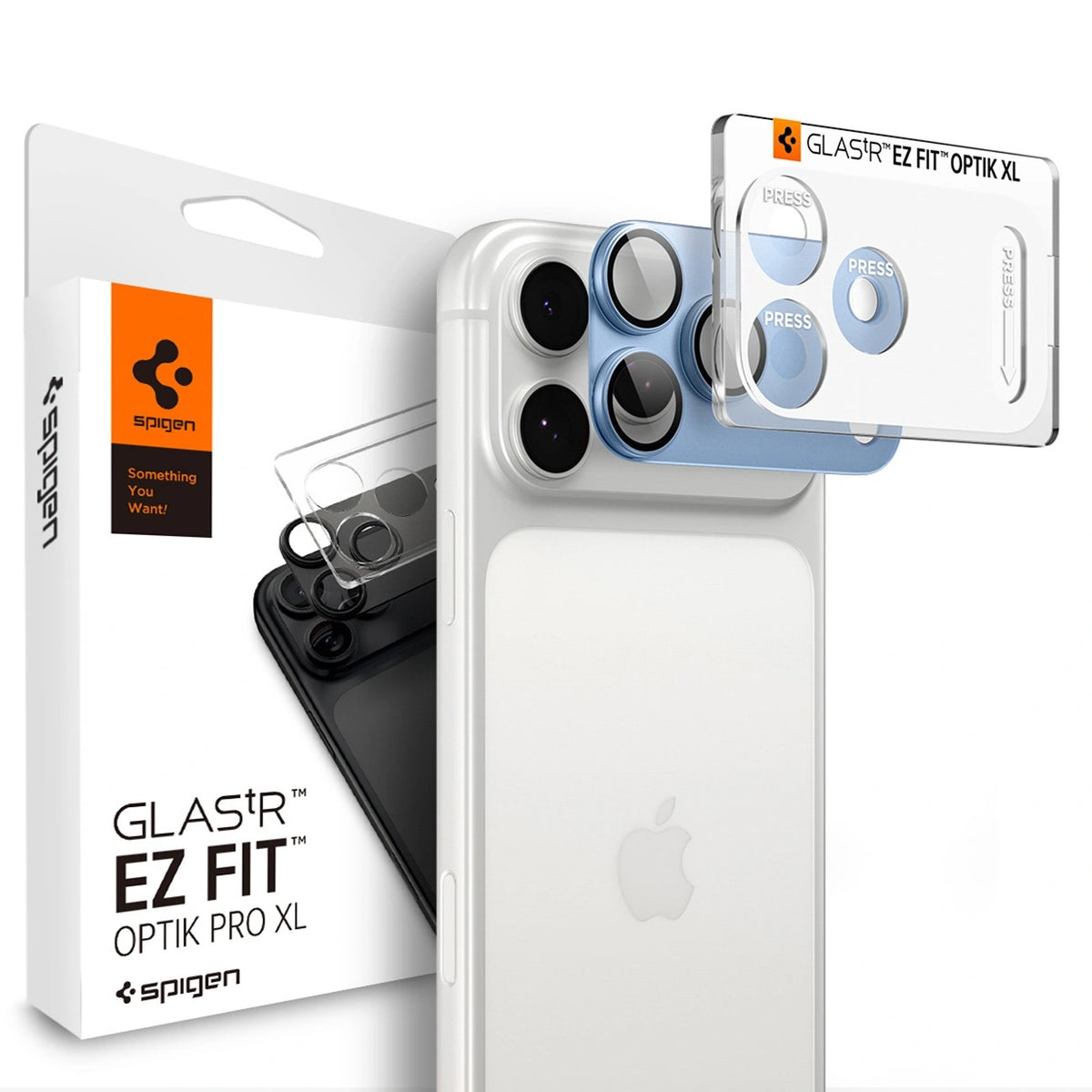 Szkło hartowane na aparat Spigen na iPhone 18 Pro Max - jasnoniebieskie