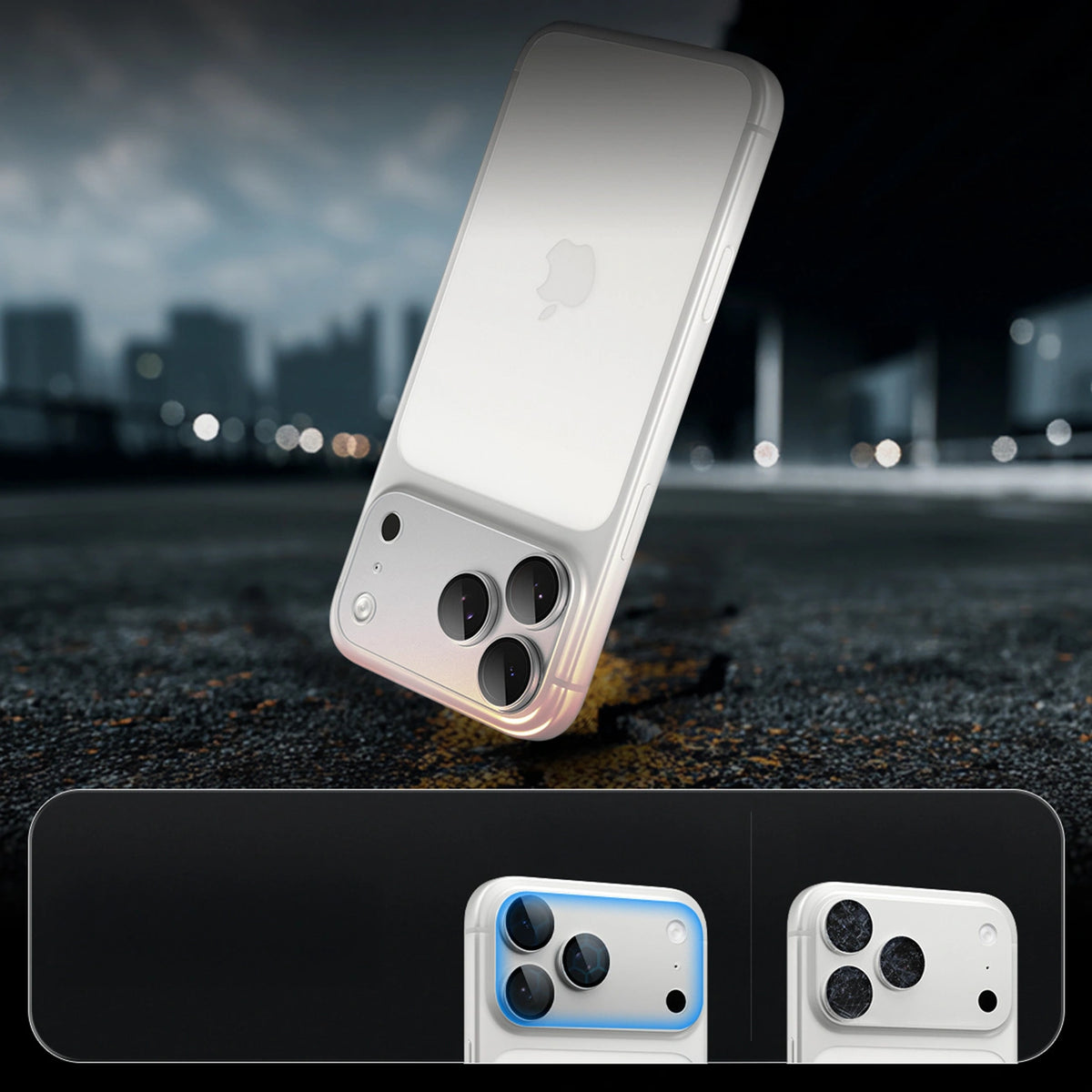 Szkło hartowane na aparat Spigen Optik Pro XL na iPhone 18 Pro - srebrne – zdjęcie 14