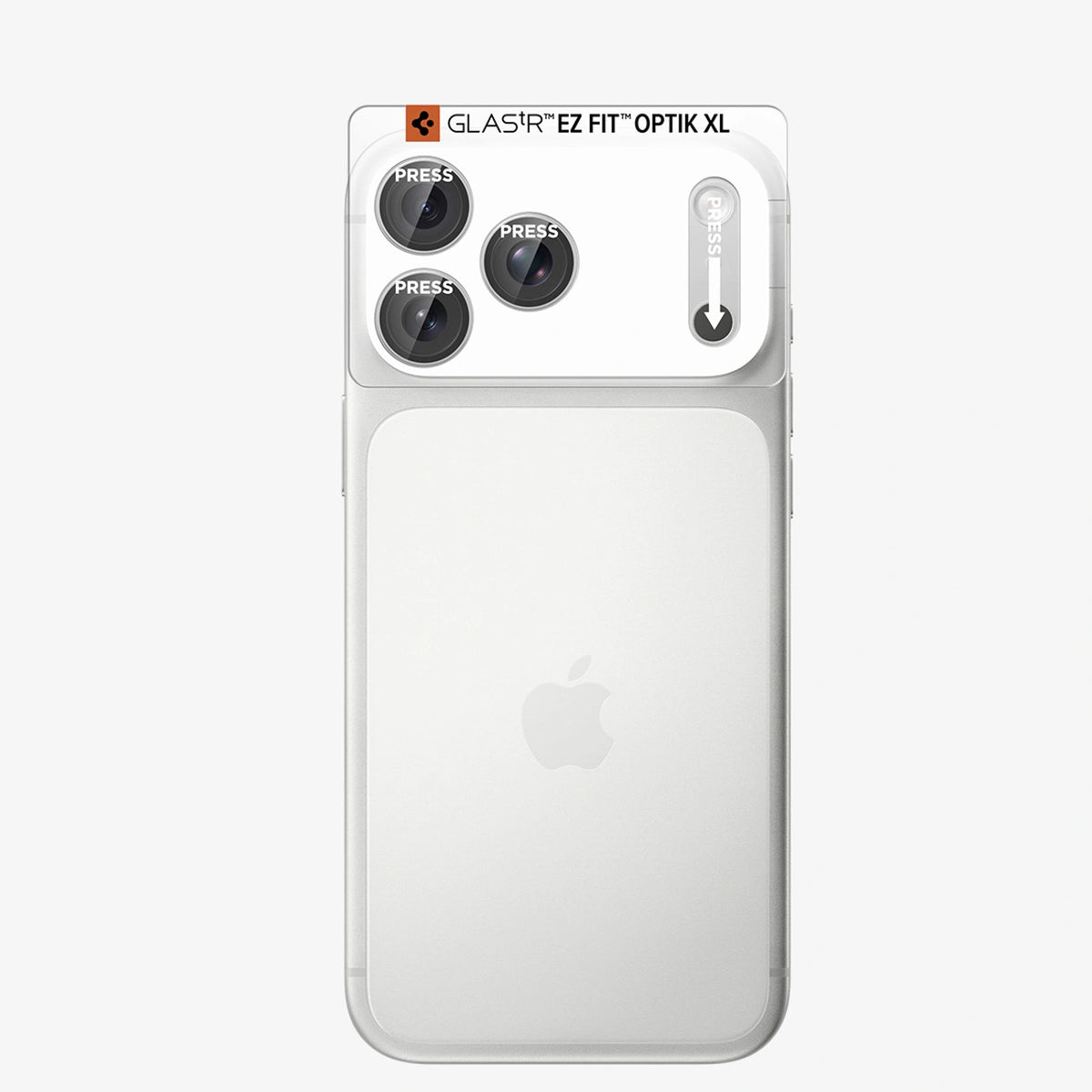 Szkło hartowane na aparat Spigen Optik Pro XL na iPhone 18 Pro - srebrne – zdjęcie 2
