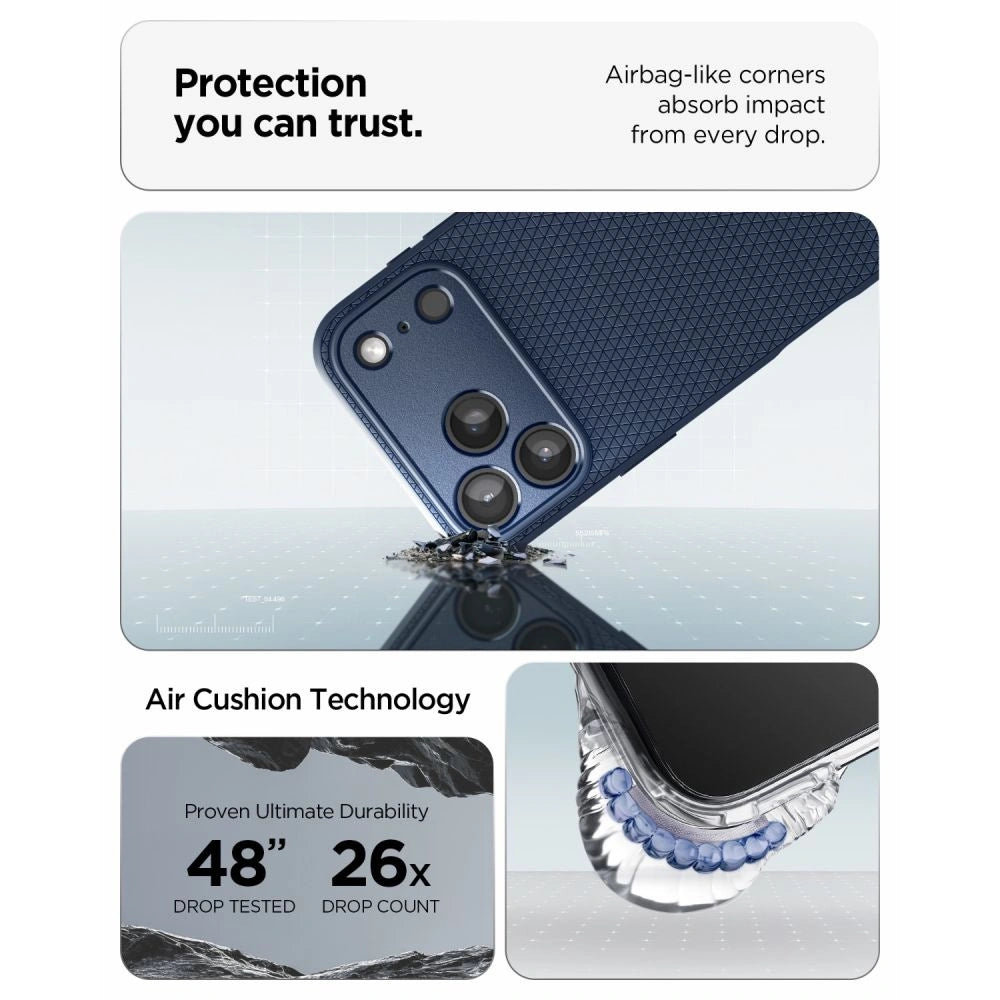 Etui Spigen Liquid Air na iPhone 18 Pro / 17 Pro - granatowe – zdjęcie 9