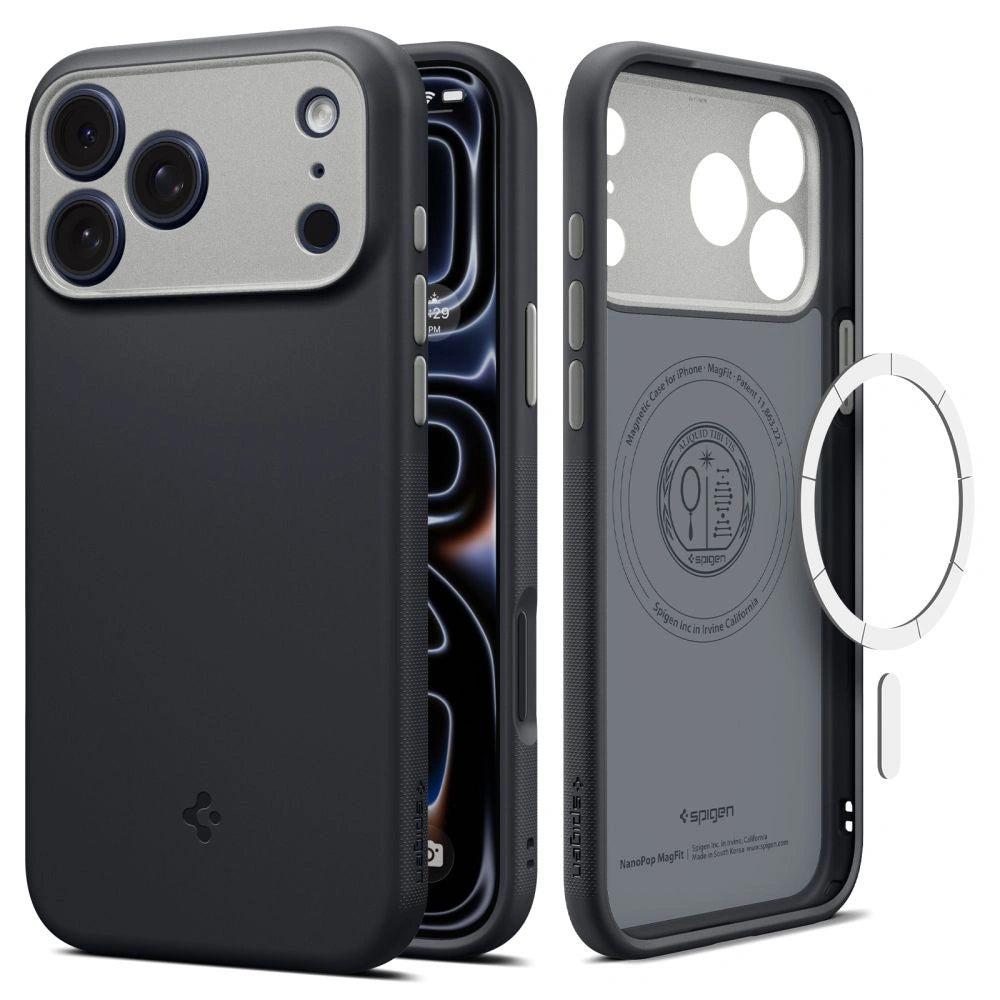 Etui Spigen Nano Pop MagSafe na iPhone 18 Pro / 17 Pro - czarne