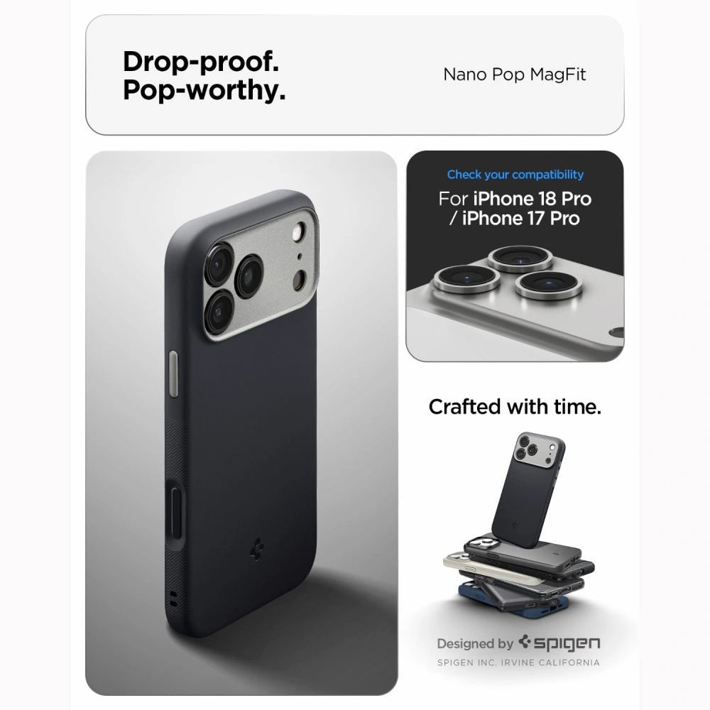Etui Spigen Nano Pop MagSafe na iPhone 18 Pro / 17 Pro - czarne – zdjęcie 11