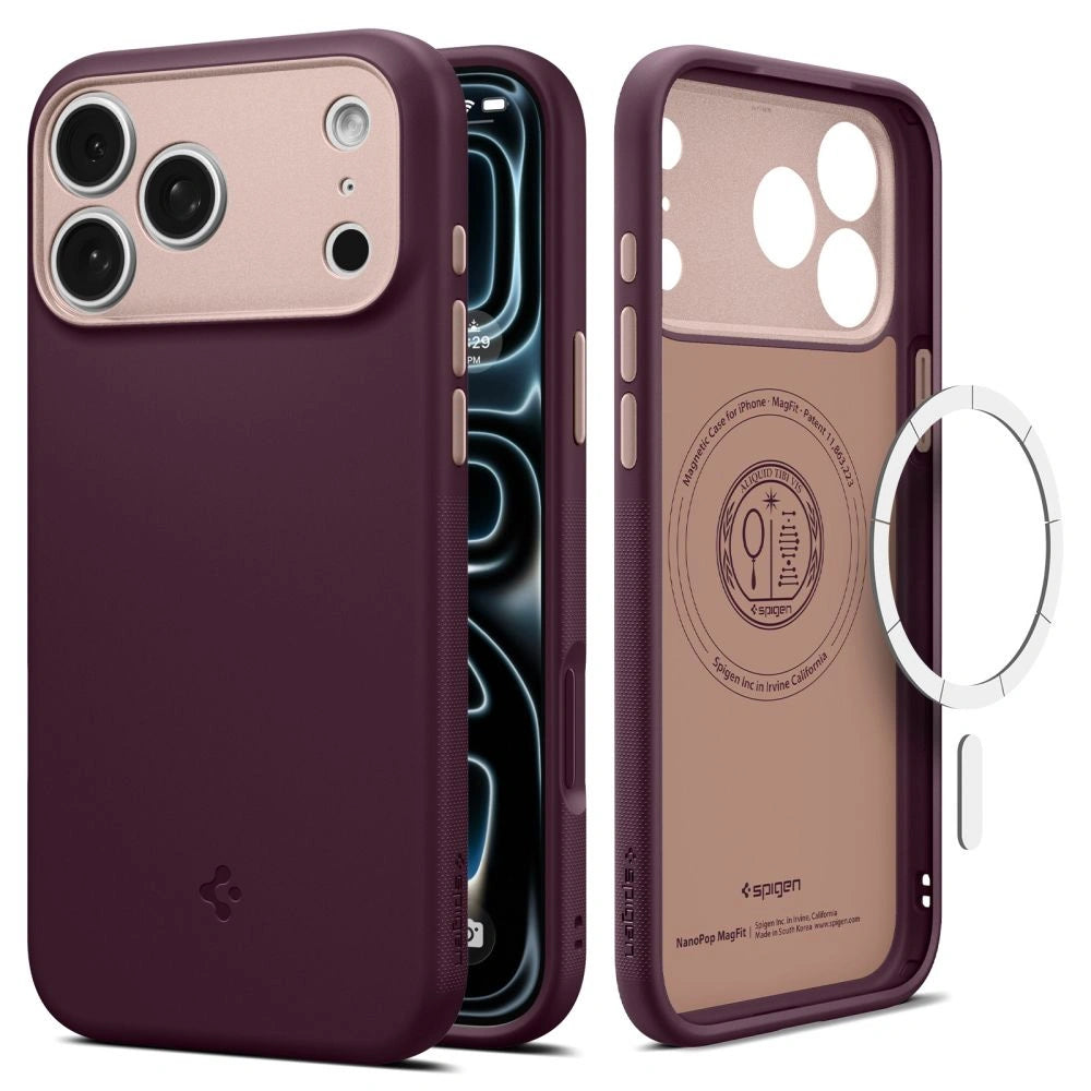 Etui Spigen Nano Pop MagSafe na iPhone 18 Pro Max / 17 Pro Max - dark cherry