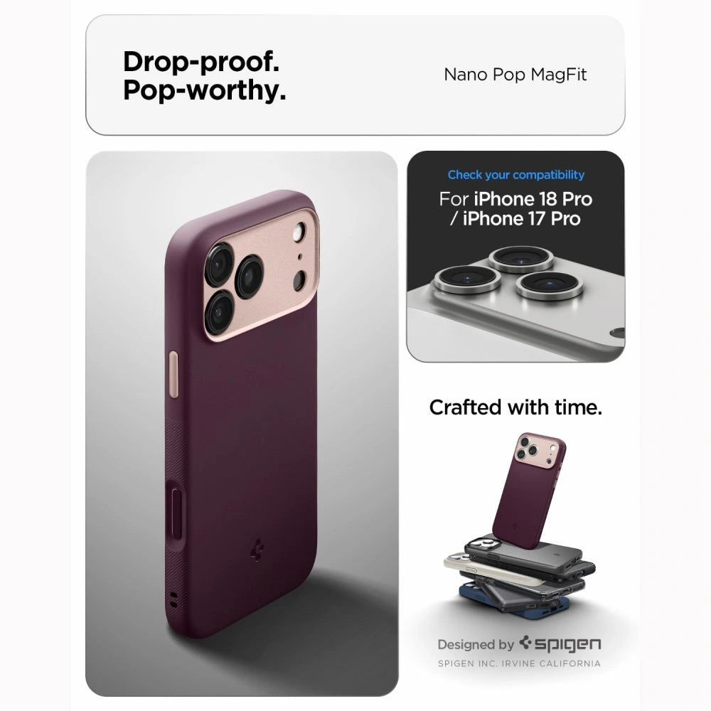 Etui Spigen Nano Pop MagSafe na iPhone 18 Pro Max / 17 Pro Max - dark cherry – zdjęcie 11