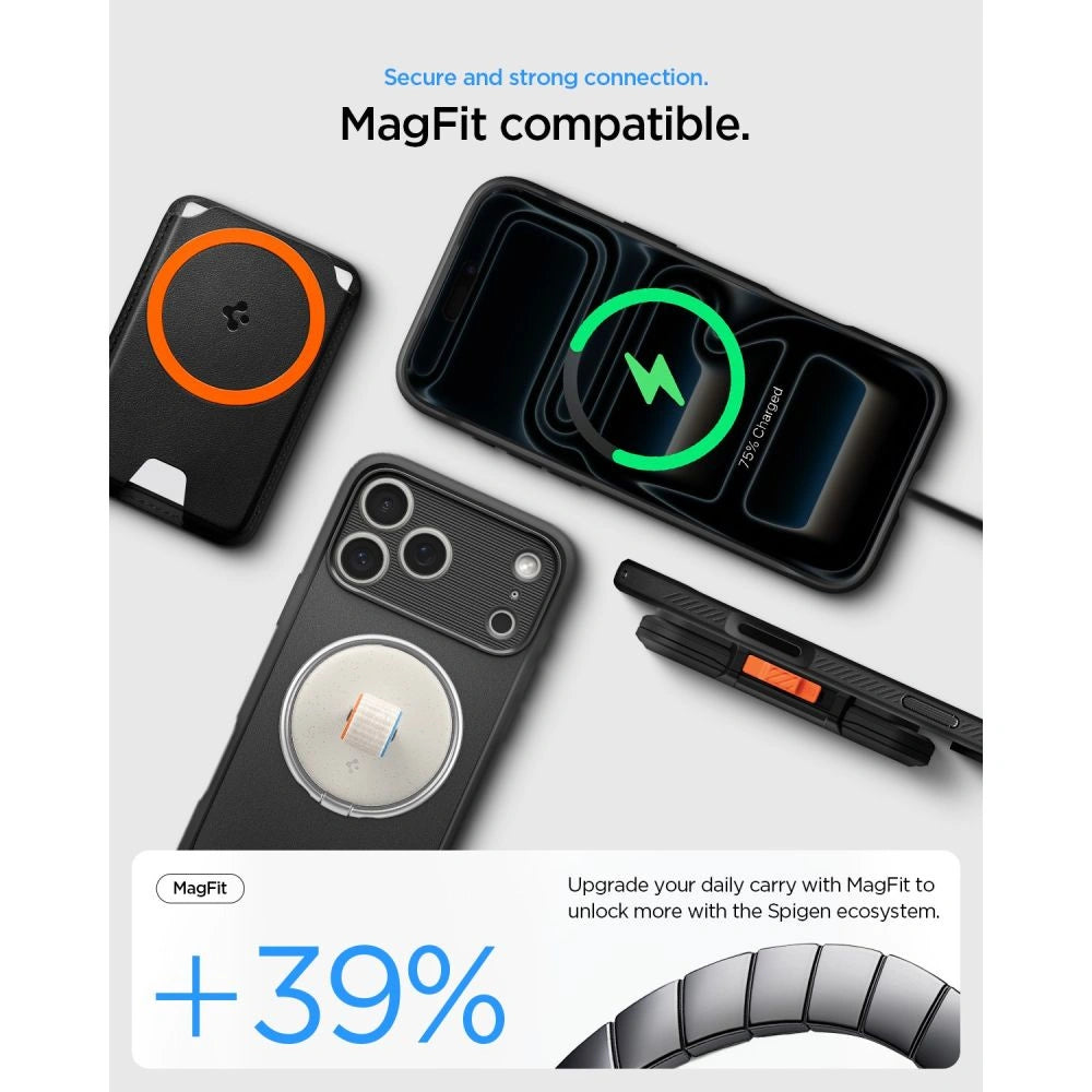 Etui Spigen Rugged Armor MagSafe na iPhone 18 Pro / 17 Pro - czarne matowe – zdjęcie 5