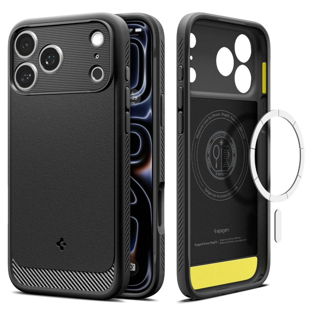 Etui Spigen Rugged Armor na iPhone 18 Pro Max / 17 Pro Max - czarne matowe