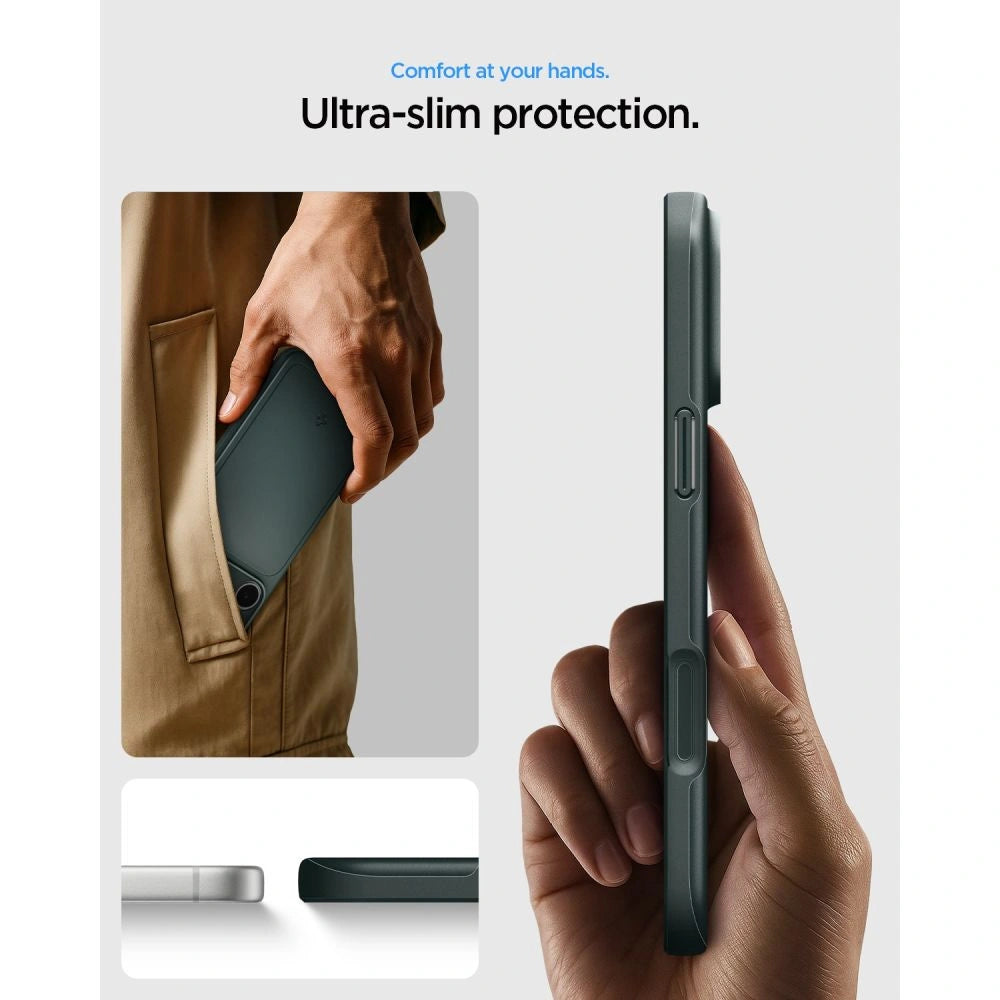 Etui Spigen Thin Fit MagSafe na iPhone 18 Pro / 17 Pro - zielone – zdjęcie 7