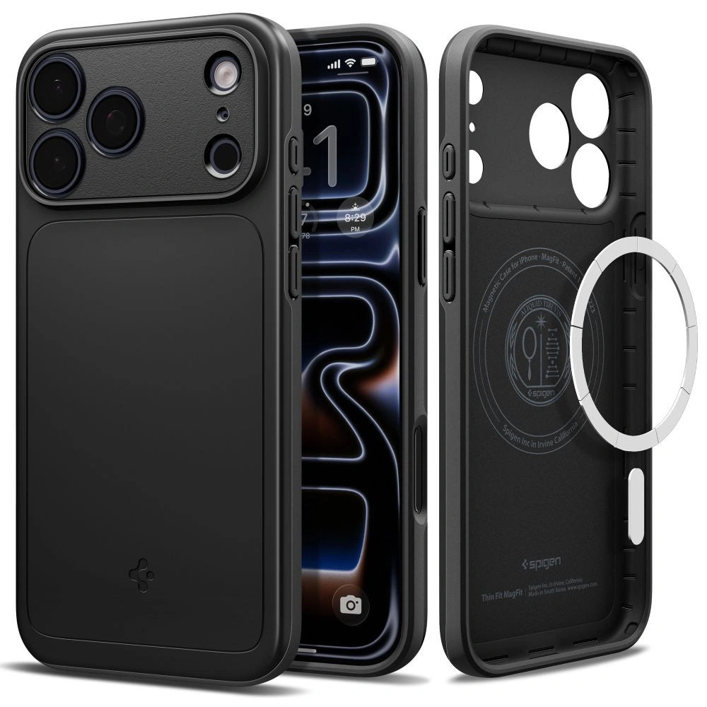 Etui Spigen Thin Fit MagSafe na iPhone 18 Pro / 17 Pro - czarne