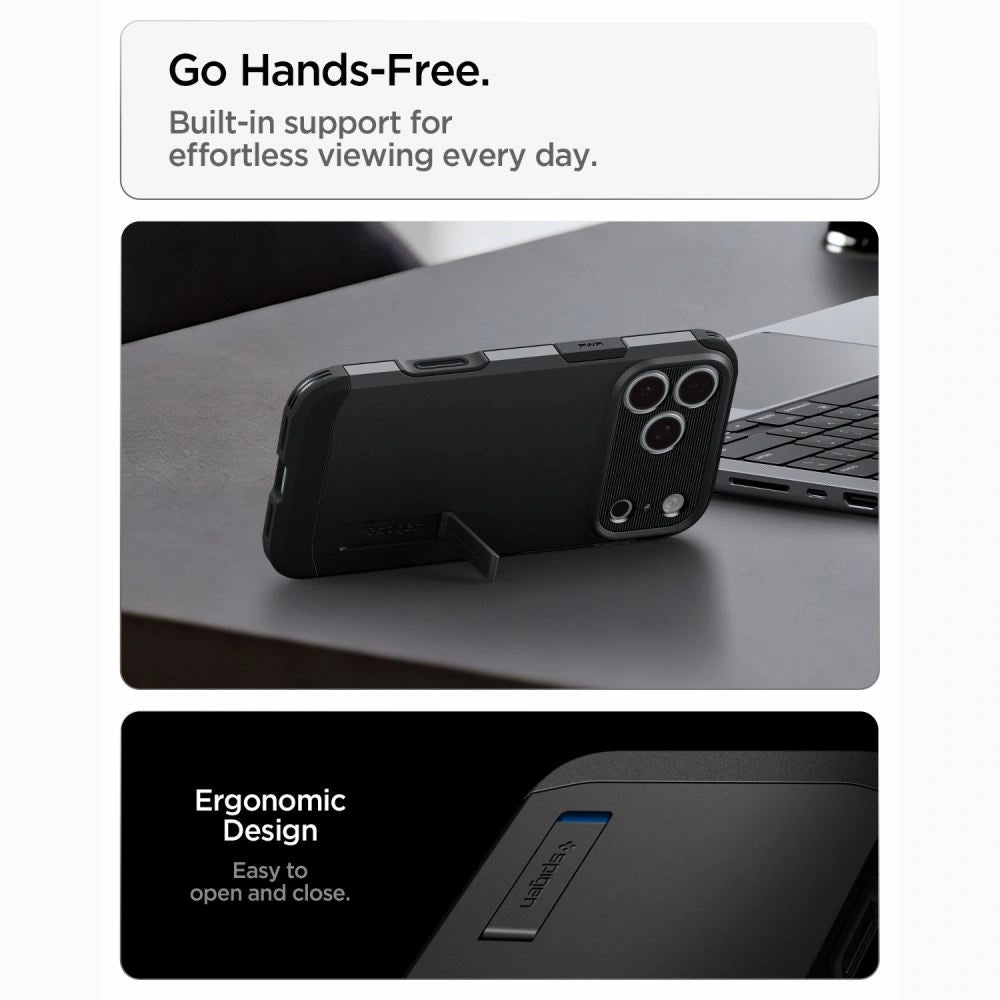 Etui Spigen Tough Armor MagSafe na iPhone 18 Pro / 17 Pro - czarne – zdjęcie 10