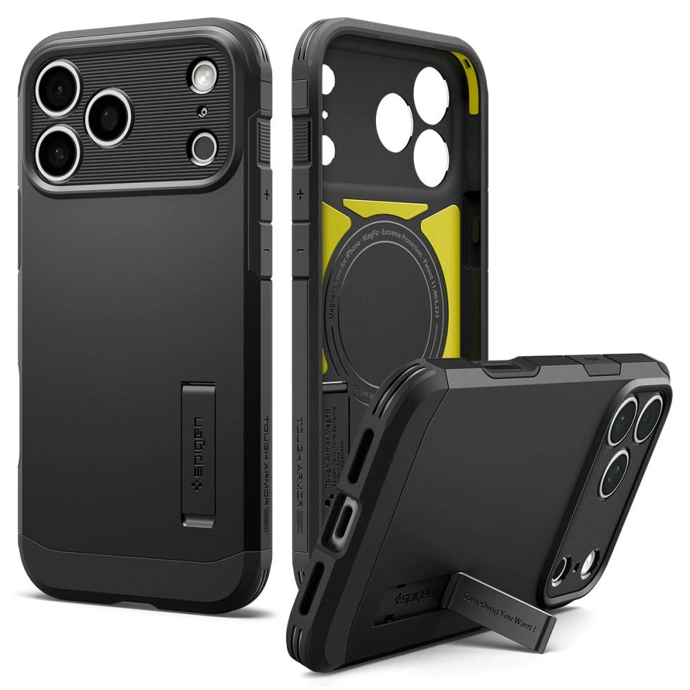 Etui Spigen Tough Armor MagSafe na iPhone 18 Pro / 17 Pro - czarne – zdjęcie 3
