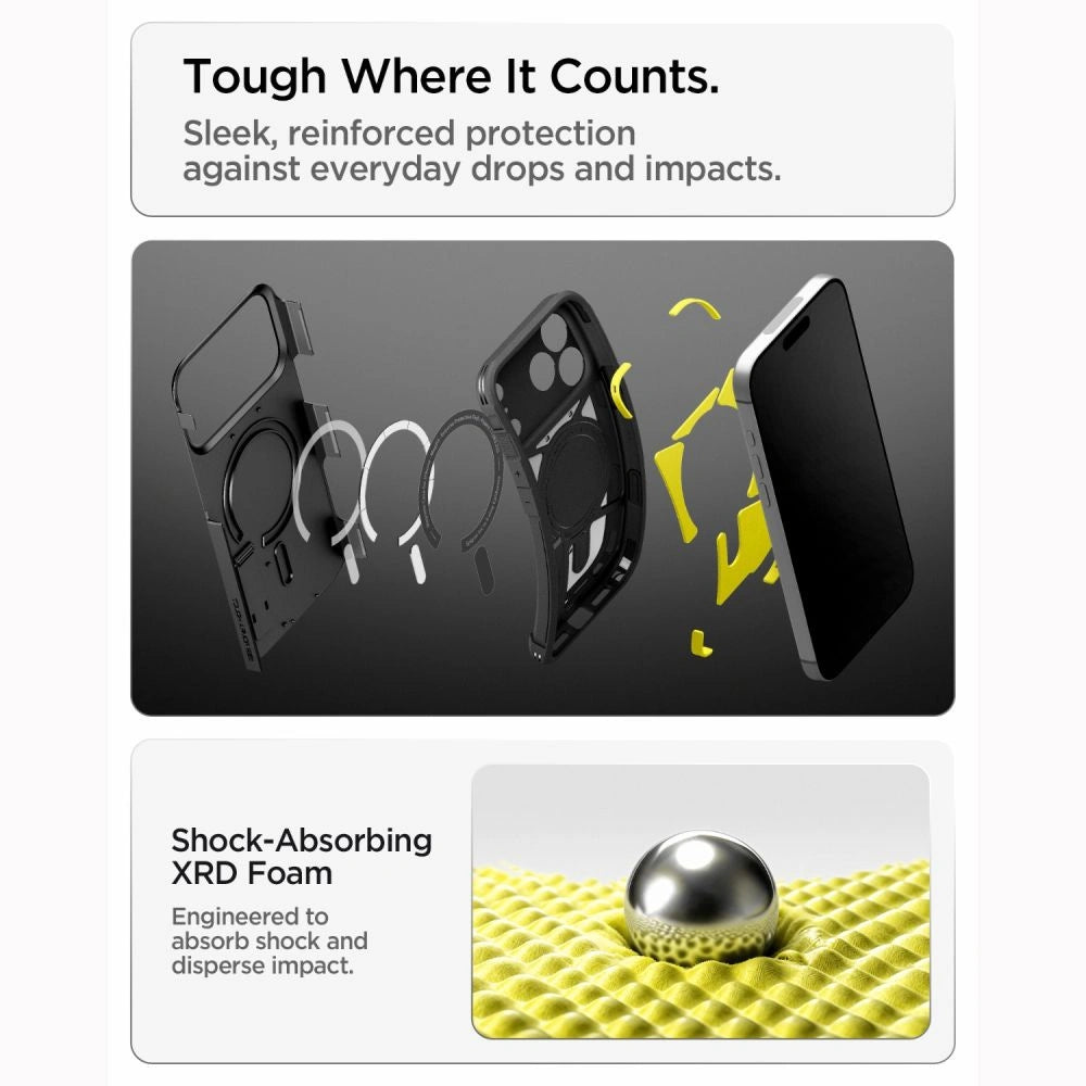 Etui Spigen Tough Armor MagSafe na iPhone 18 Pro / 17 Pro - czarne – zdjęcie 9