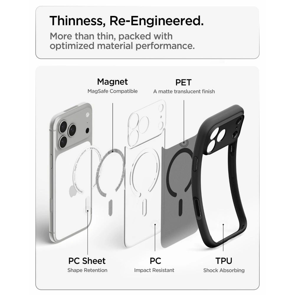 Etui Spigen Ultra Hybrid MagSafe na iPhone 18 Pro / 17 Pro - frost black – zdjęcie 6