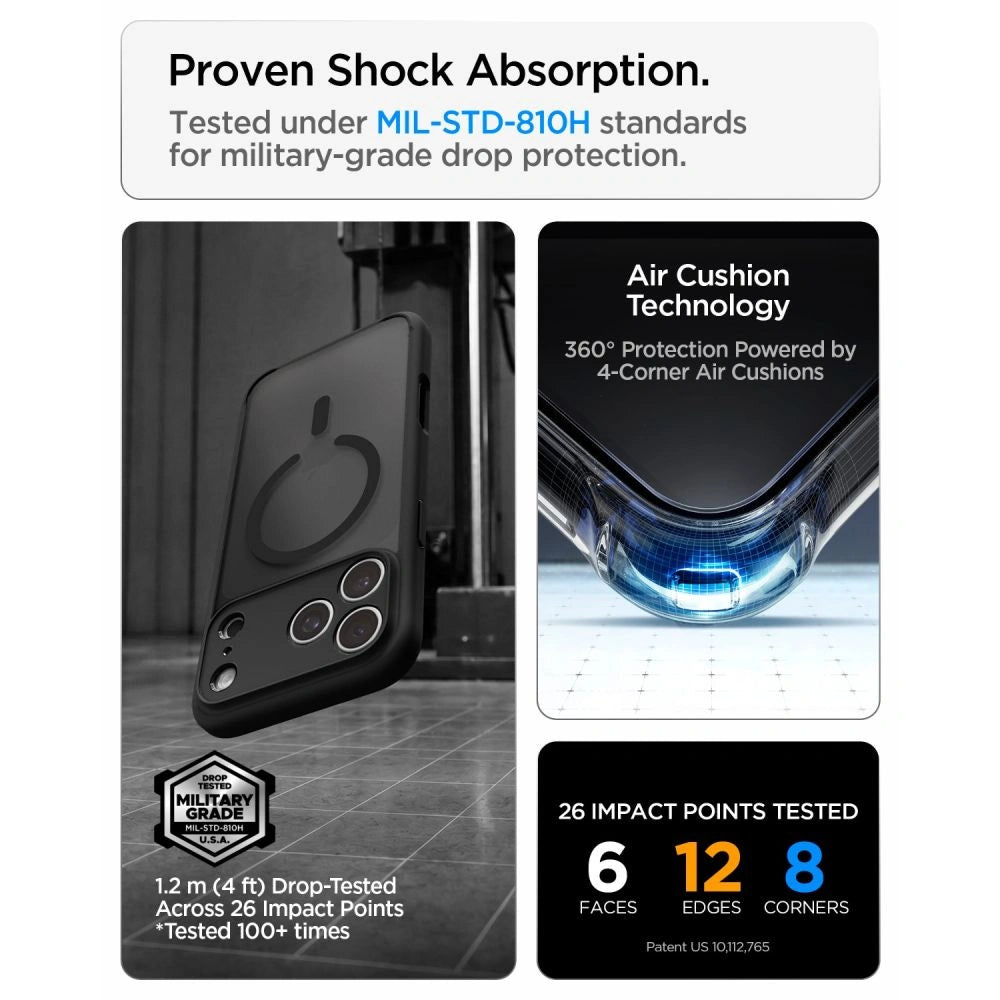 Etui Spigen Ultra Hybrid MagSafe na iPhone 18 Pro / 17 Pro - frost black – zdjęcie 8