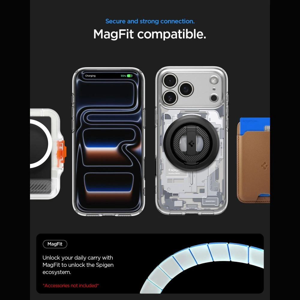 Etui Spigen Ultra Hybrid MagSafe Zero One na iPhone 18 Pro / 17 Pro - białe – zdjęcie 9