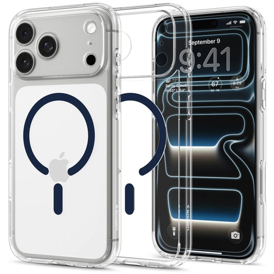 Etui Spigen Ultra Hybrid MagSafe na iPhone 18 Pro Max / 17 Pro Max - przezroczysto-granatowe