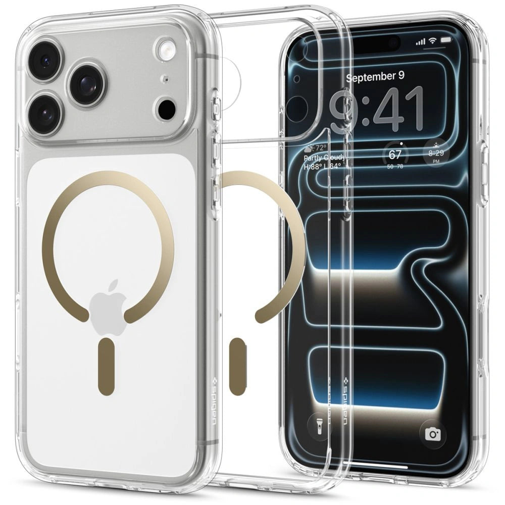Etui Spigen Ultra na iPhone 18 Pro Max / 17 Pro Max - przezroczysto-złote