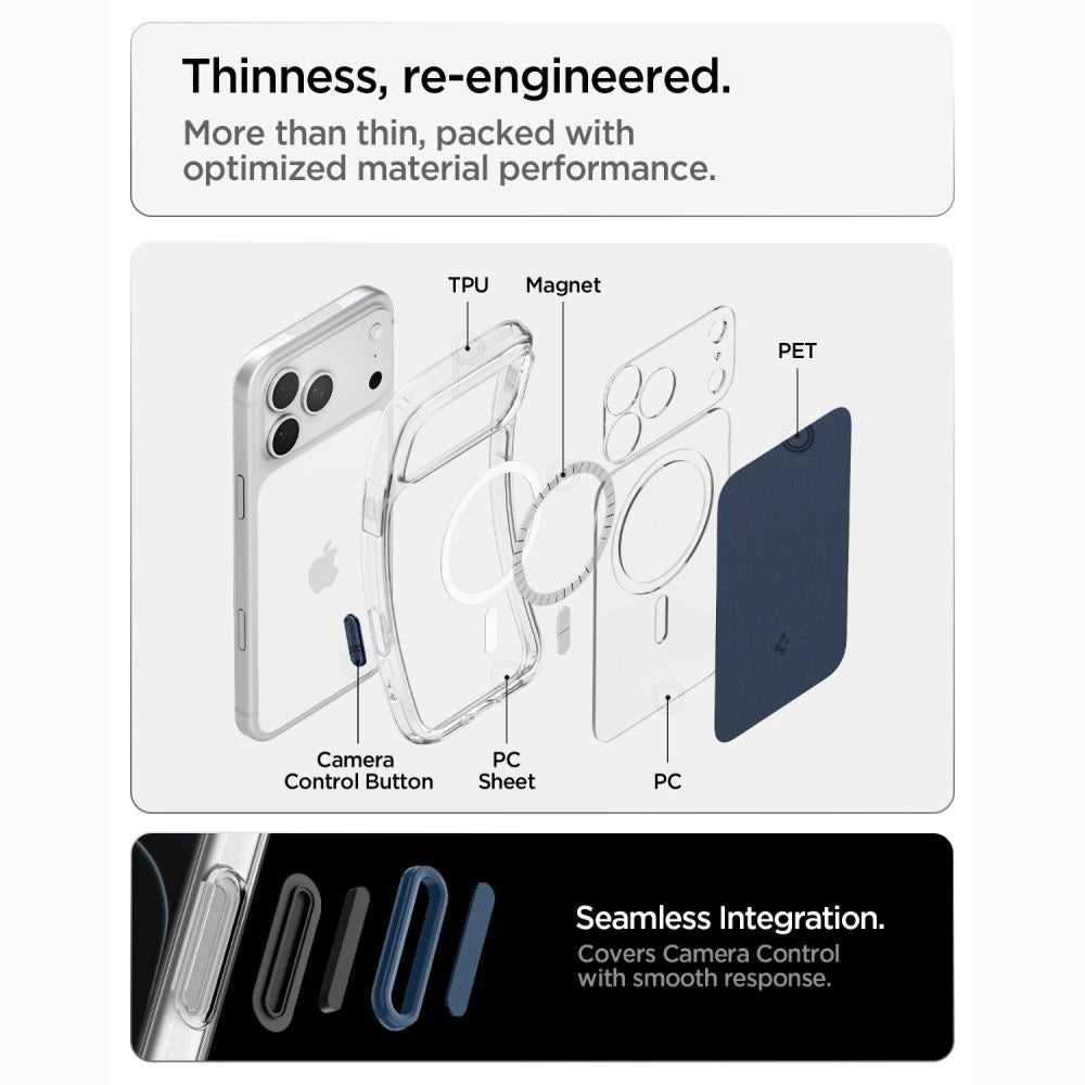 Etui Spigen Ultra Hybrid MagSafe na iPhone 18 Pro / 17 Pro - niebieskie matowe – zdjęcie 9