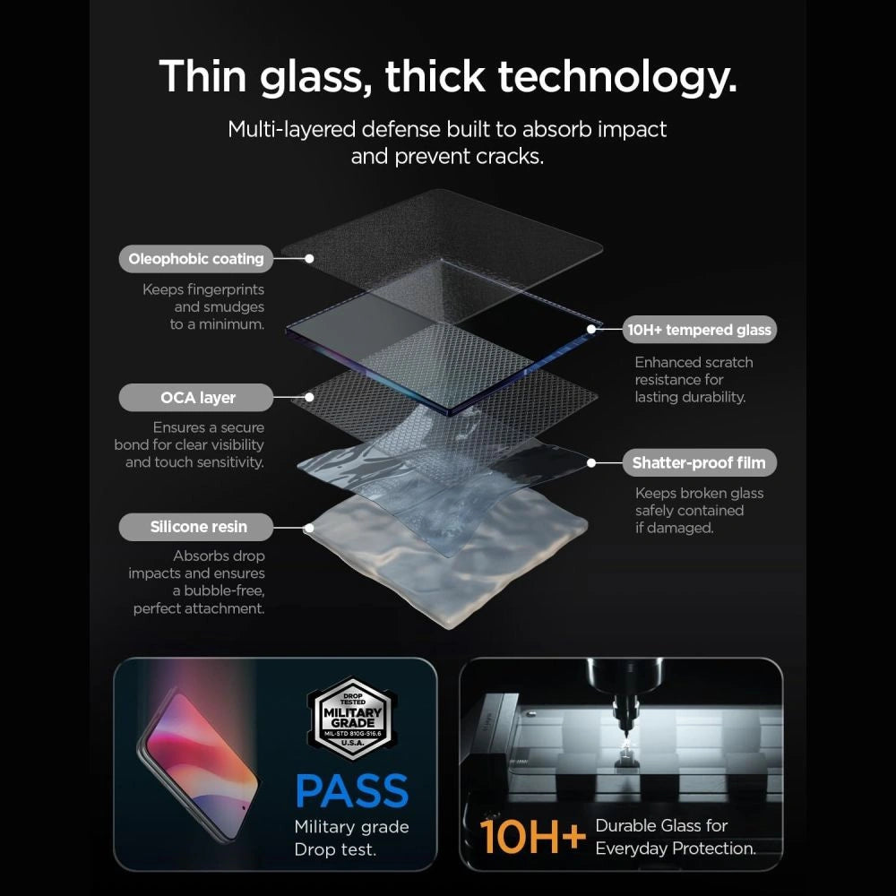 Szkło hartowane Spigen Glas.tR EZ Fit Pro HD AC 2-Pack na iPhone Duo – zdjęcie 5