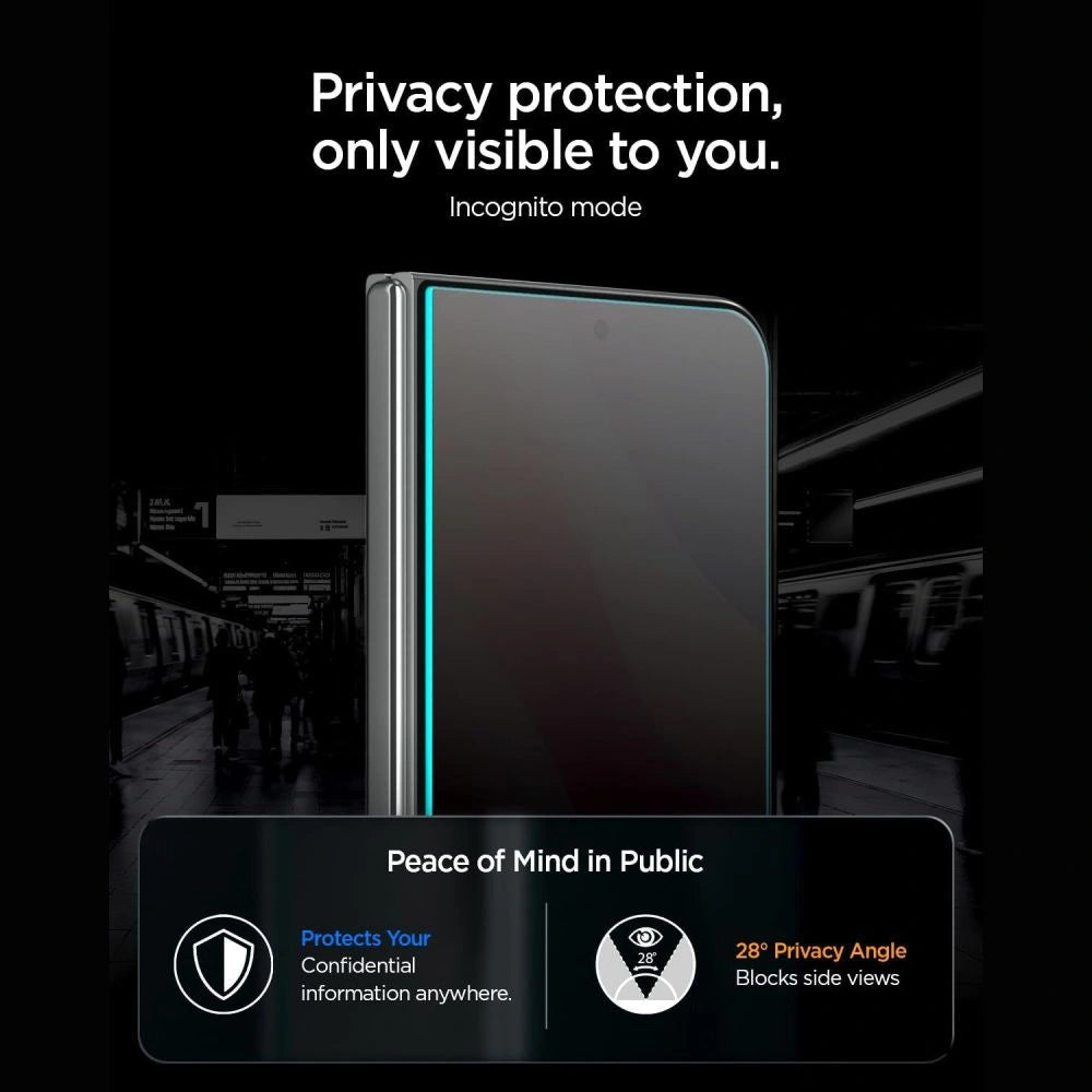 Szkło hartowane Spigen Glas.tR EZ Fit Pro HD AC prywatyzujące na iPhone Duo – zdjęcie 3