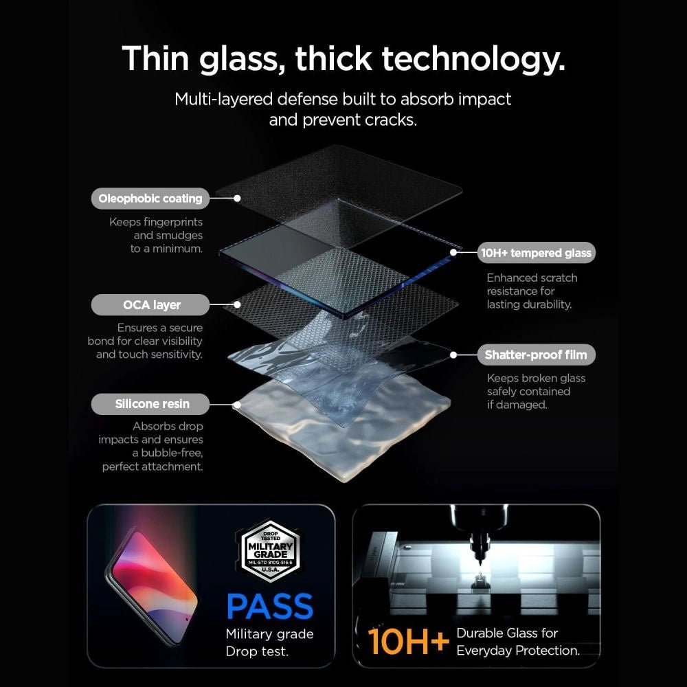 Szkło hartowane Spigen Glas.tR EZ Fit Pro HD AC prywatyzujące na iPhone Duo – zdjęcie 4