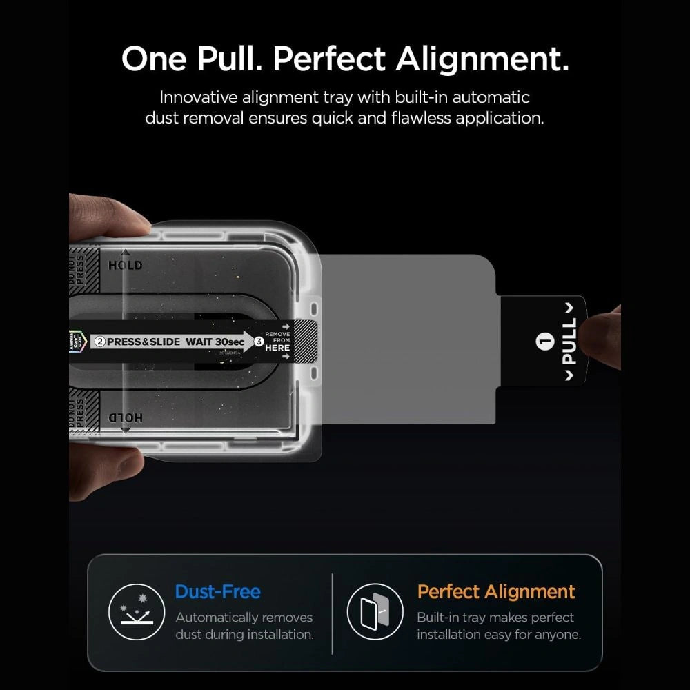 Szkło hartowane Spigen Glas.tR EZ Fit Pro HD AC prywatyzujące na iPhone Duo – zdjęcie 6