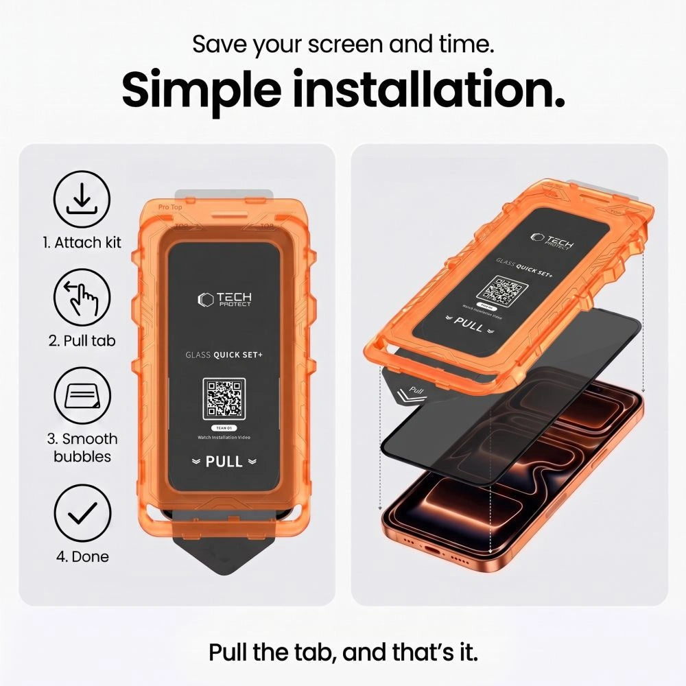 Szkło prywatyzujące Tech-Protect Quick Set Spy+ 2-Pack na iPhone 18 Pro Max – zdjęcie 8